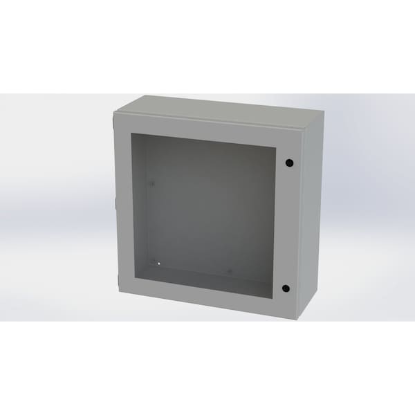 1/4 Turn Latch Electrical Enclosures, 20 in H, 8 in D, 20 in W, NEMA 3R, 4, 12, 13, Carbon Steel